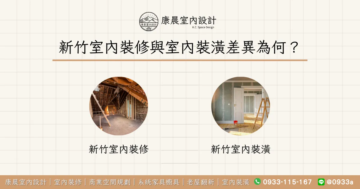 新竹室內裝修與室內裝潢差異為何？