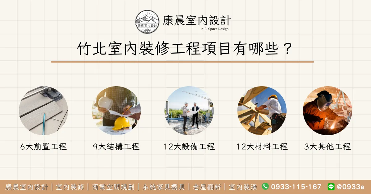 竹北室內裝修工程項目有哪些？