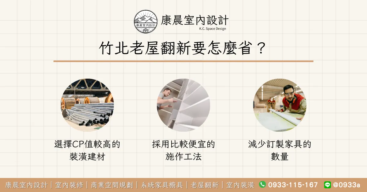 竹北老屋翻新要怎麼省？