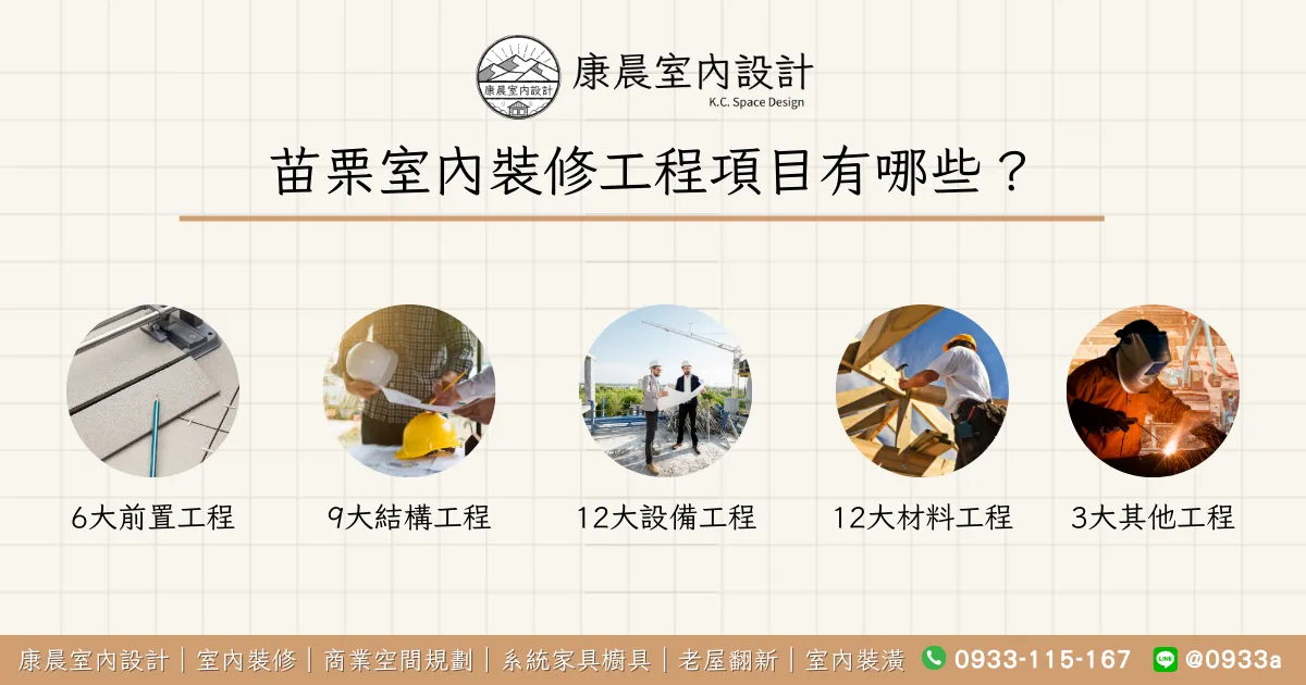 苗栗室內裝修工程項目有哪些？