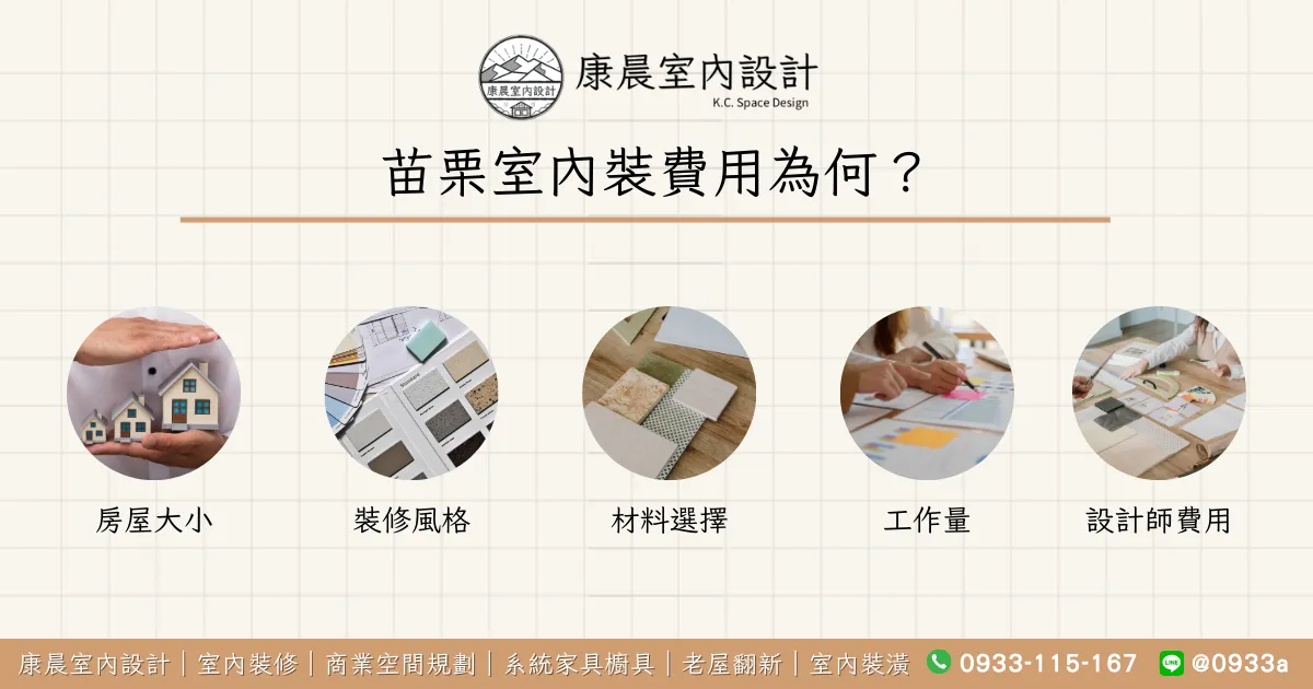 苗栗室內裝費用為何？