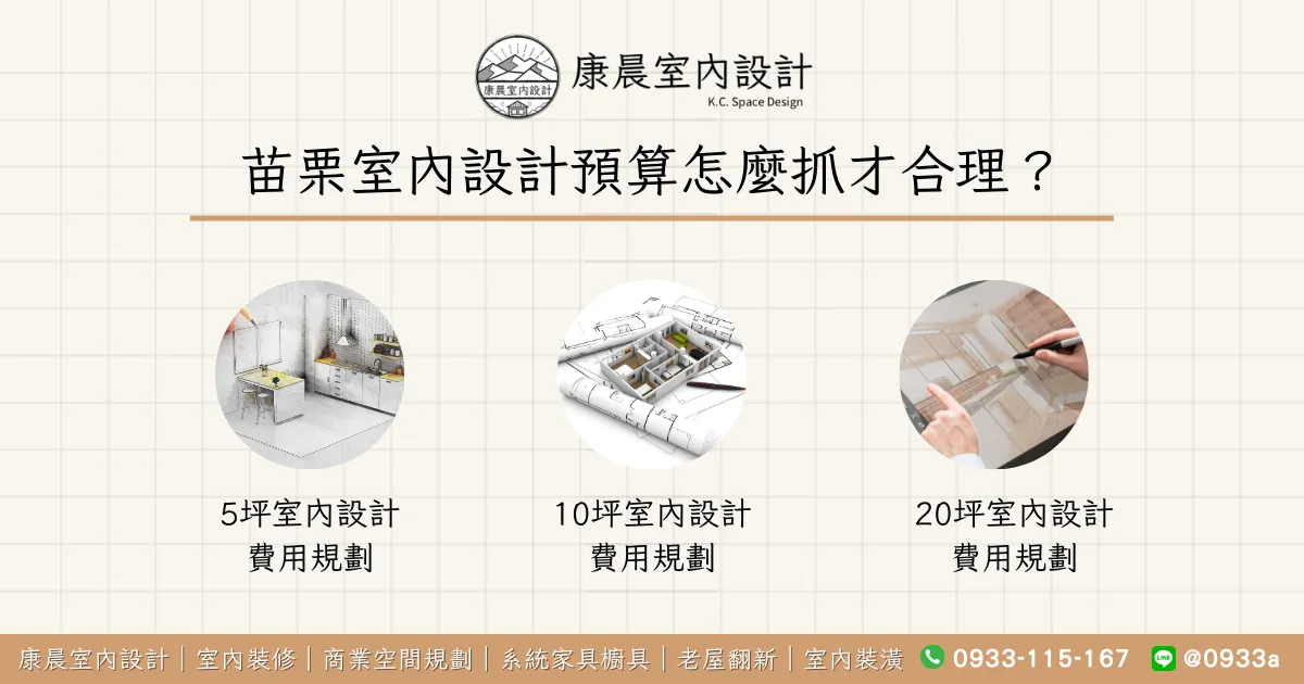 苗栗室內設計預算怎麼抓才合理？