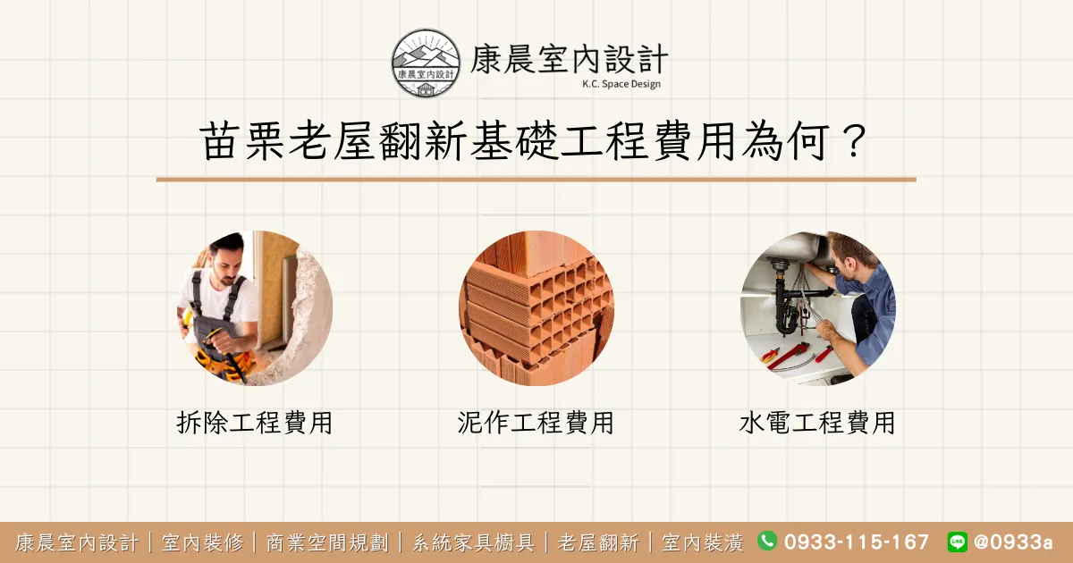 苗栗老屋翻新基礎工程費用為何？