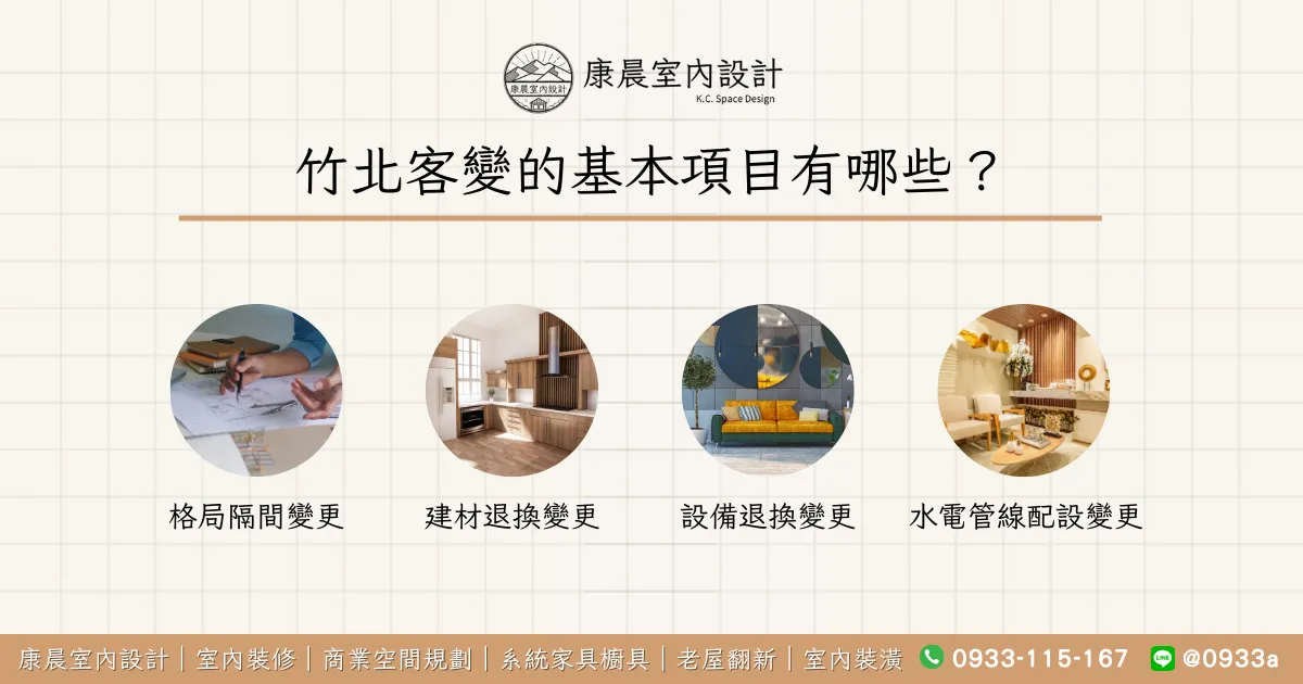 竹北客變的基本項目有哪些？
