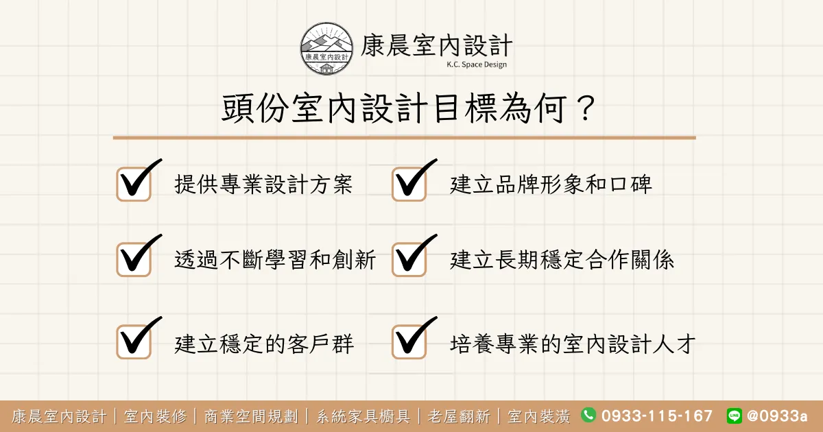 頭份室內設計目標為何？