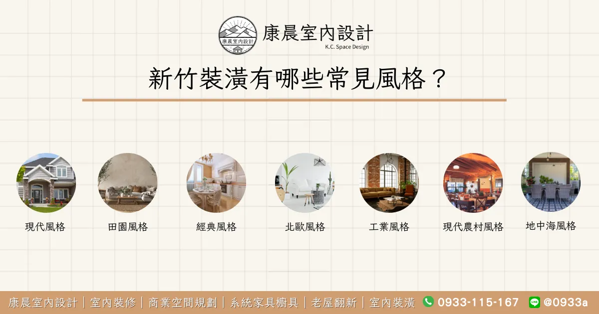 新竹裝潢有哪些常見風格？
