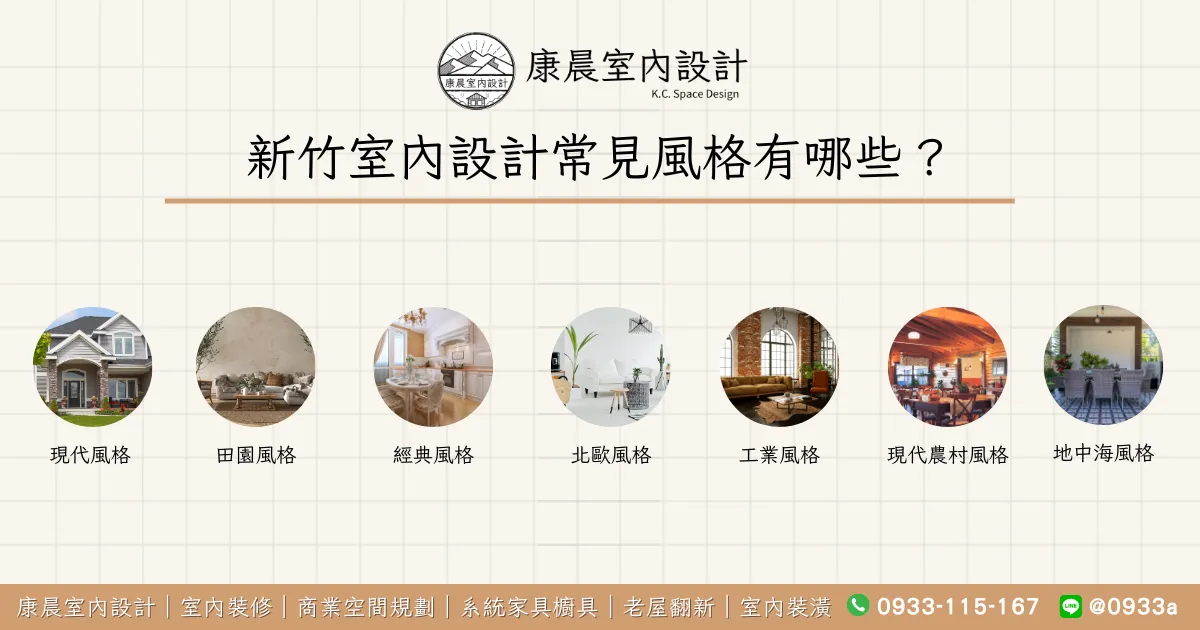 新竹室內設計常見風格有哪些？