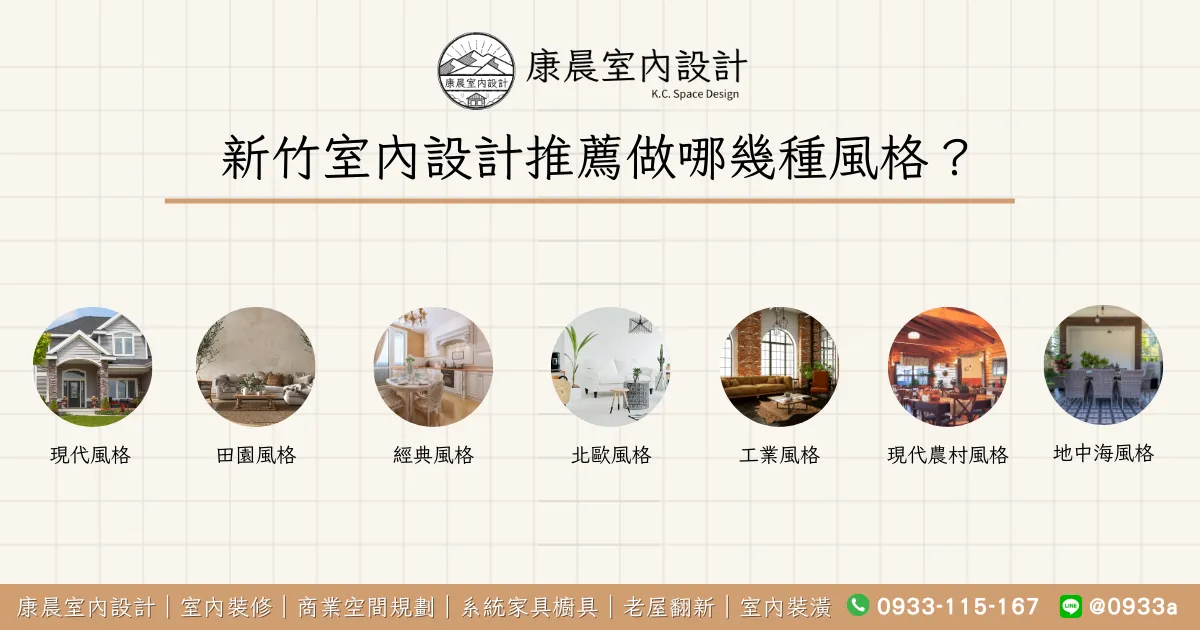 新竹室內設計推薦做哪幾種風格？