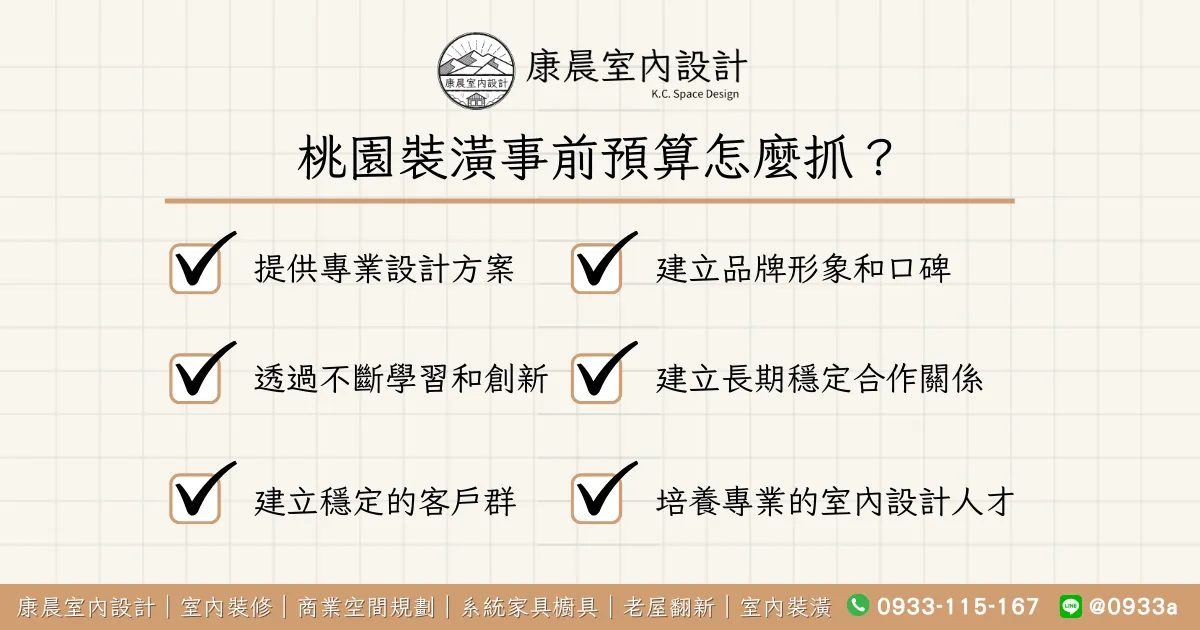 桃園裝潢事前預算怎麼抓？
