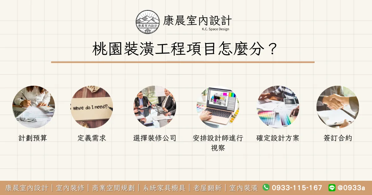 桃園裝潢工程項目怎麼分？
