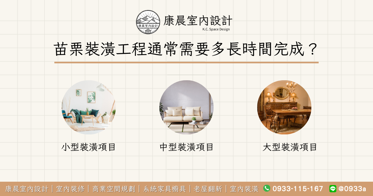 苗栗裝潢工程通常需要多長時間完成？
